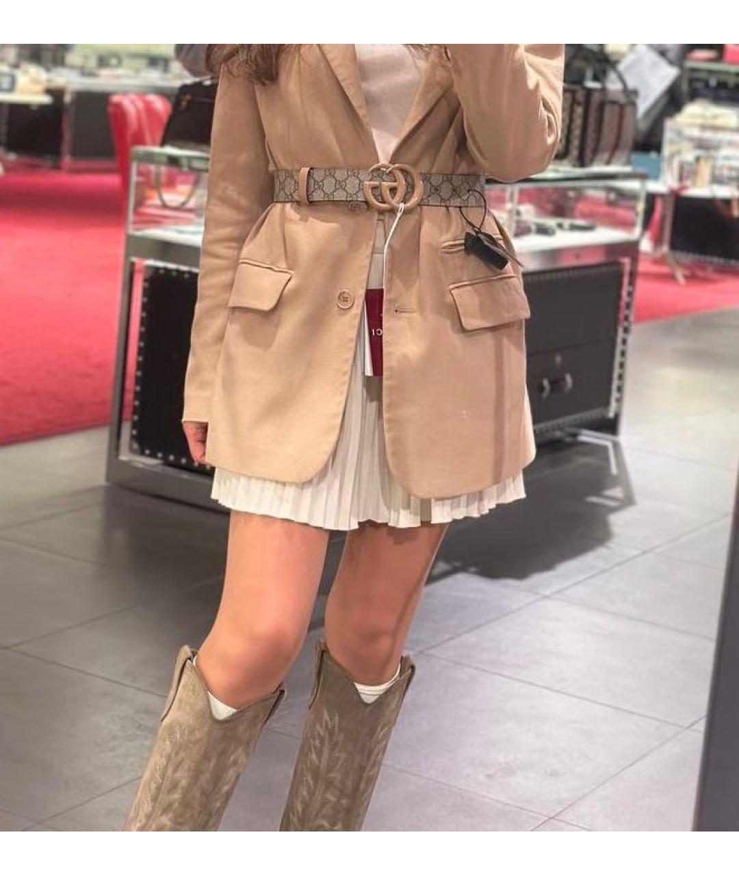 GUCCI Бежевый ремень, фото 2