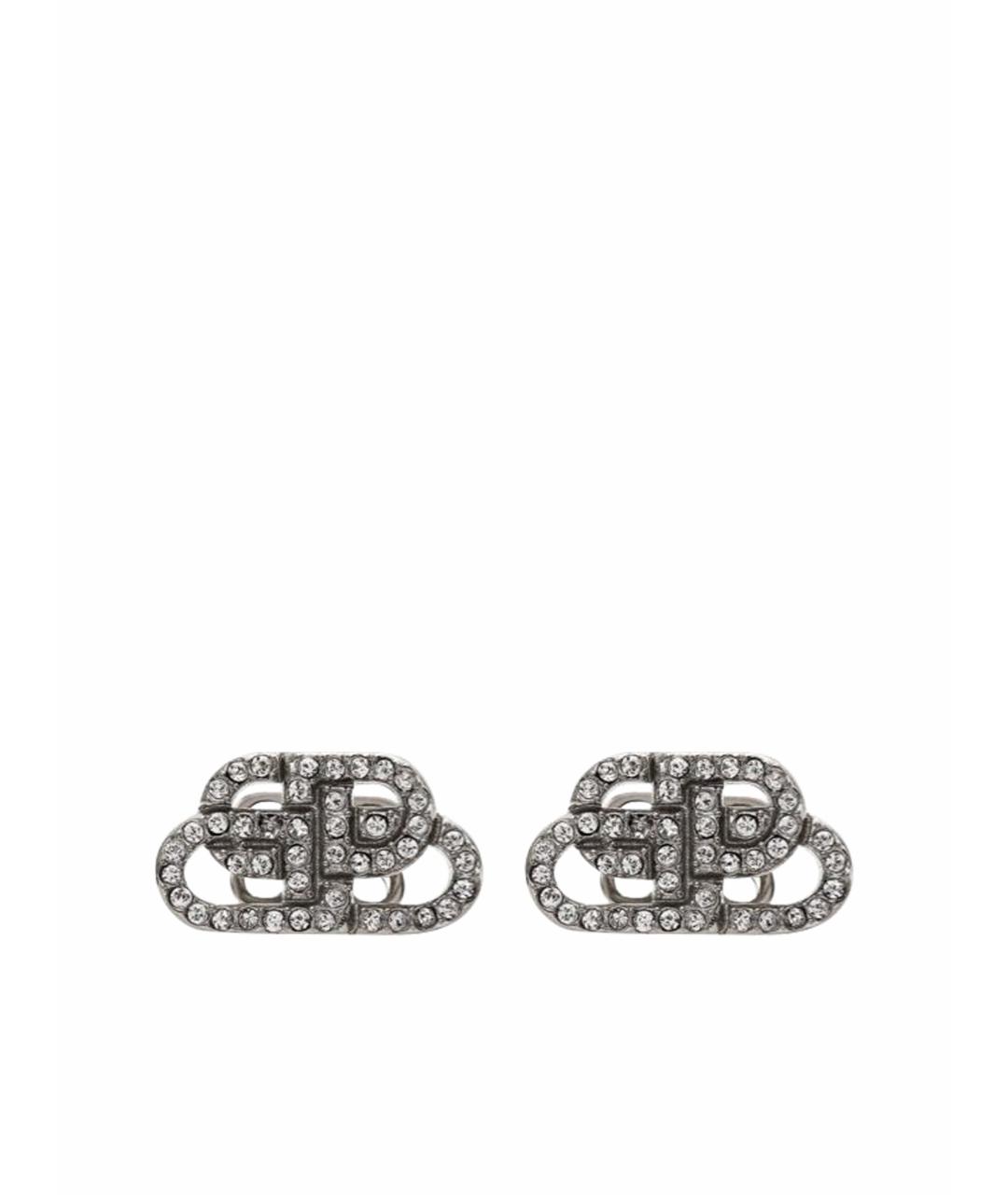 BALENCIAGA Серебряные латунные серьги, фото 1