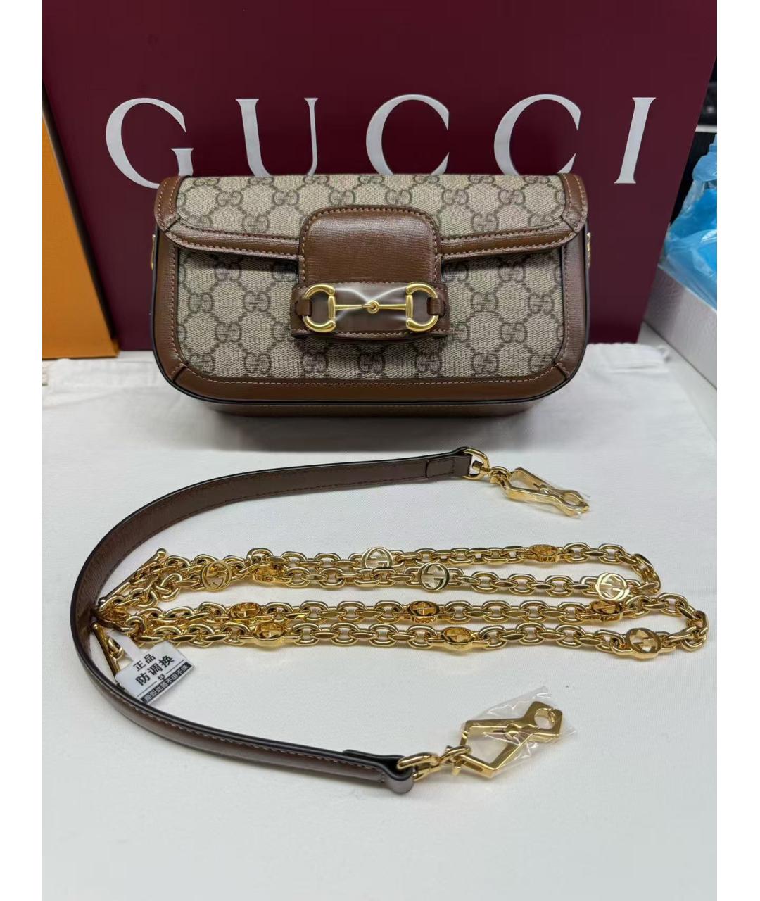 GUCCI Коричневая сумка через плечо, фото 6