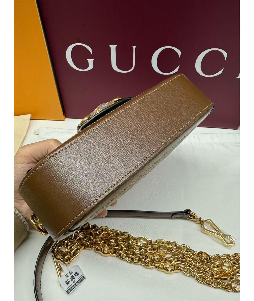 GUCCI Коричневая сумка через плечо, фото 4