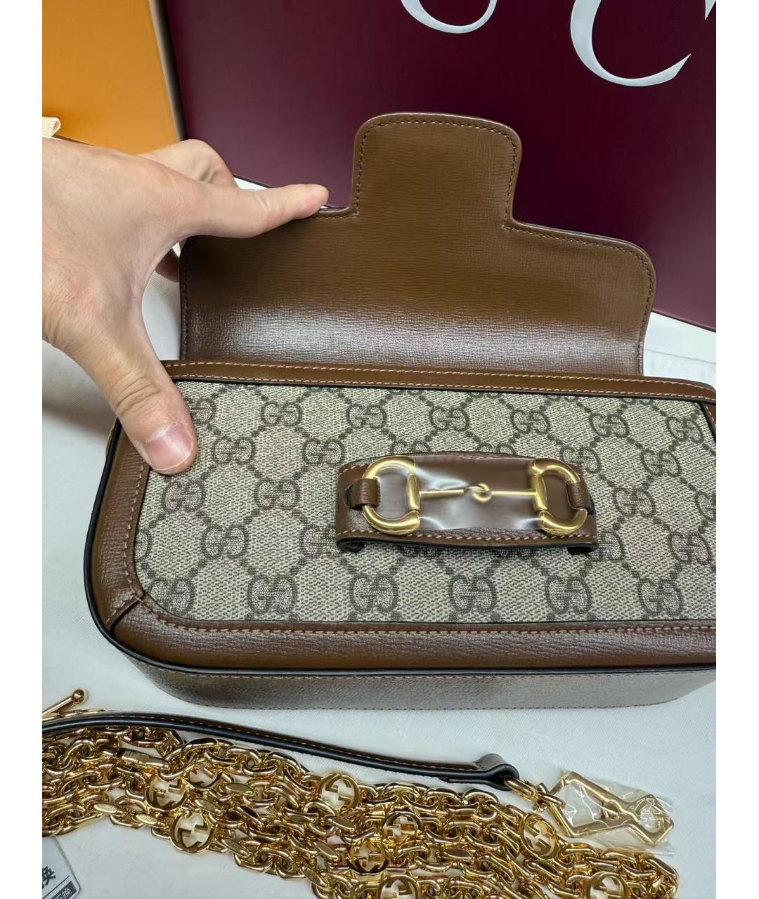 GUCCI Коричневая сумка через плечо, фото 5