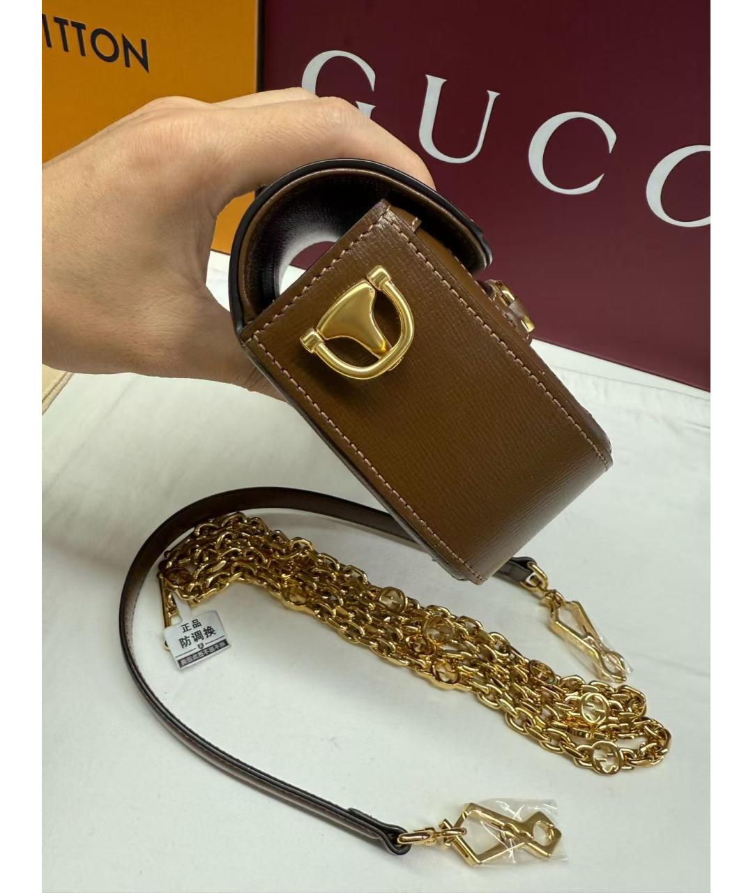 GUCCI Коричневая сумка через плечо, фото 3