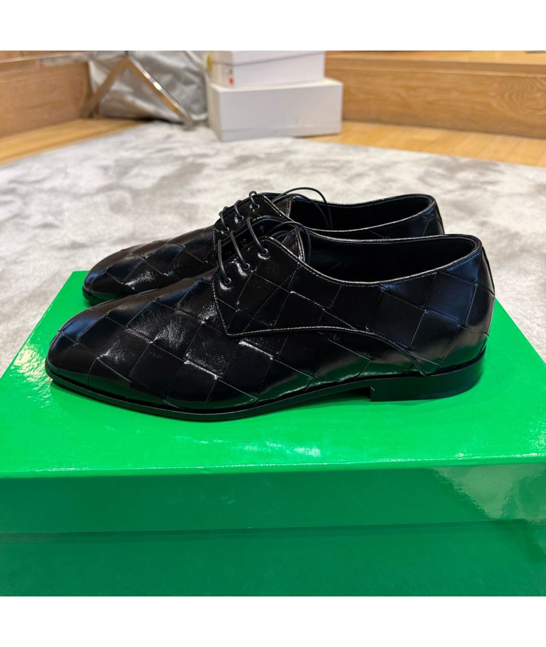 BOTTEGA VENETA Черные кожаные лоферы, фото 8