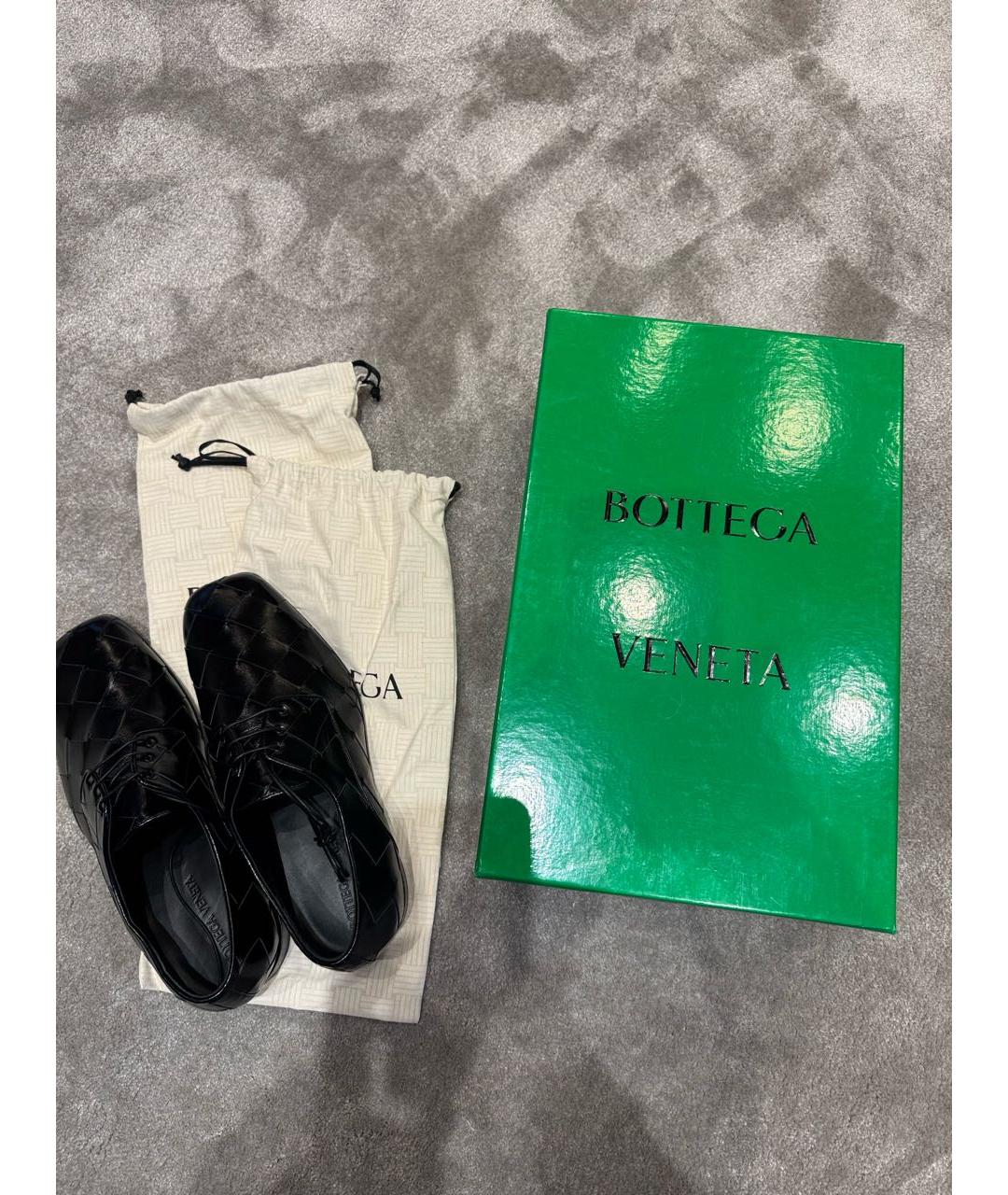 BOTTEGA VENETA Черные кожаные лоферы, фото 7
