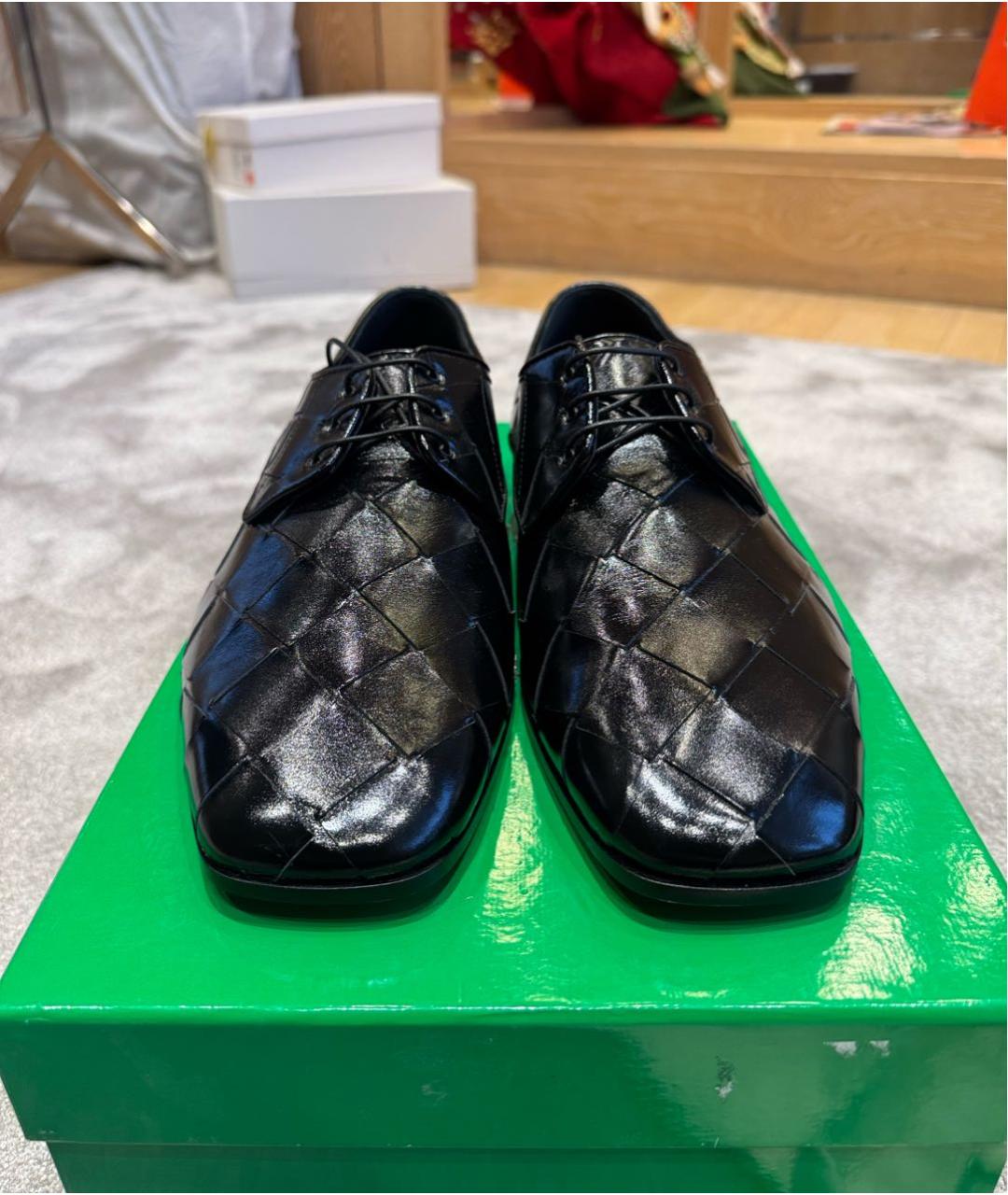 BOTTEGA VENETA Черные кожаные лоферы, фото 2