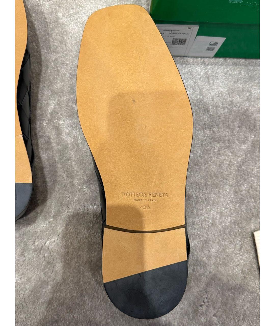 BOTTEGA VENETA Черные кожаные лоферы, фото 6