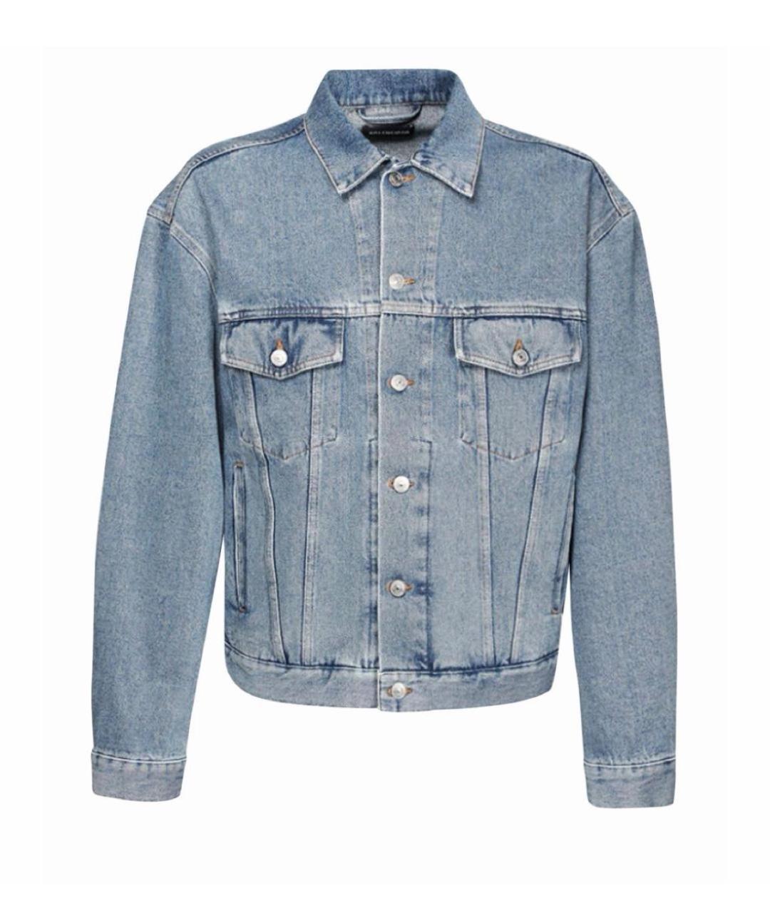 BALENCIAGA Синий деним жакет/пиджак, фото 1