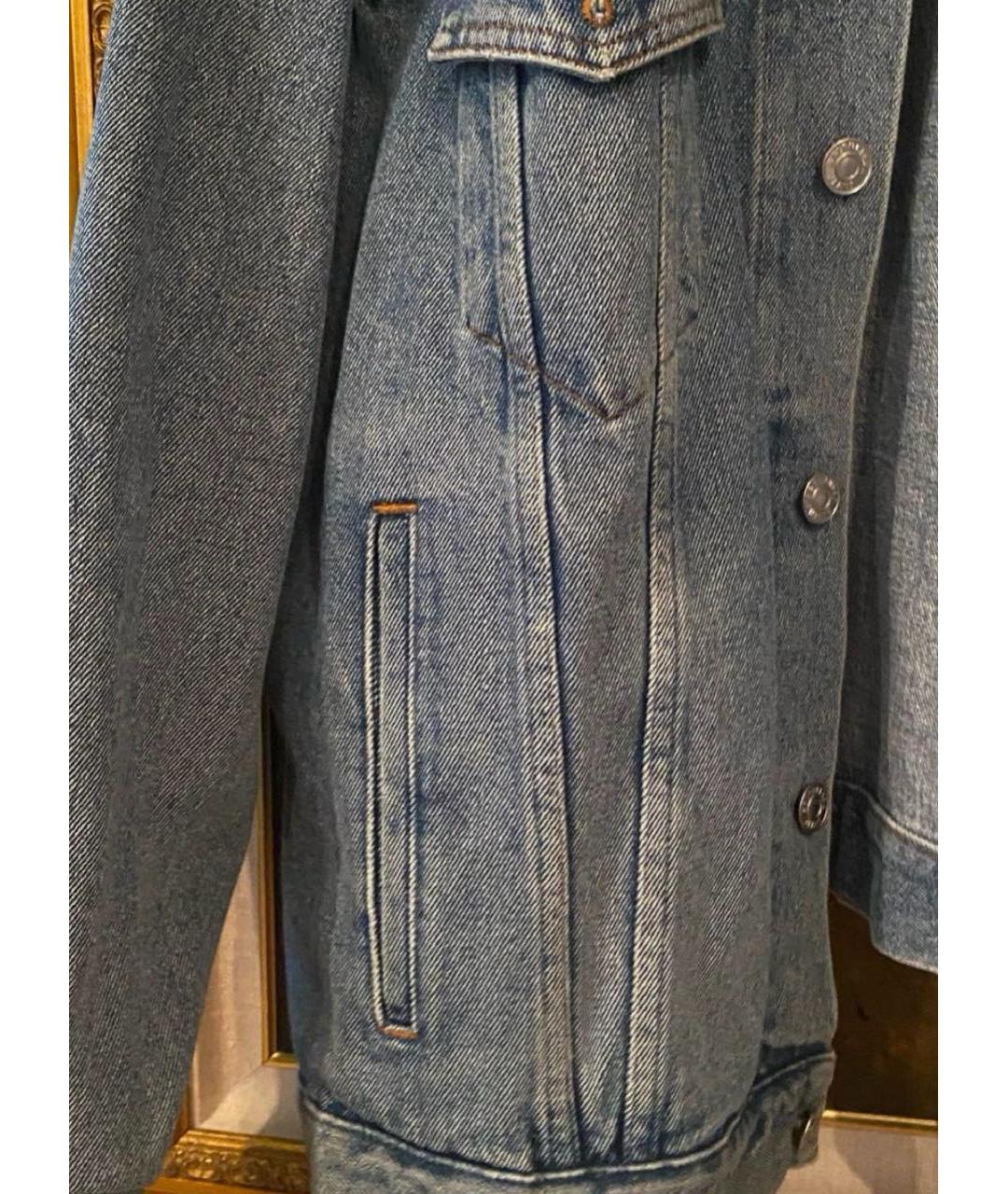 BALENCIAGA Синий деним жакет/пиджак, фото 5