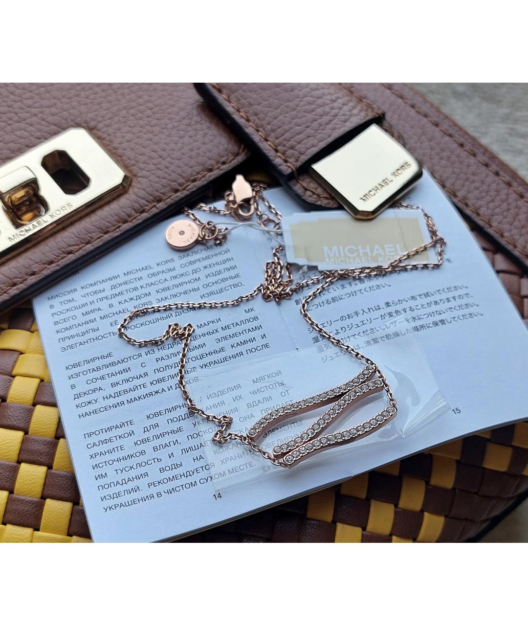 MICHAEL KORS Золотое металлическое колье, фото 3