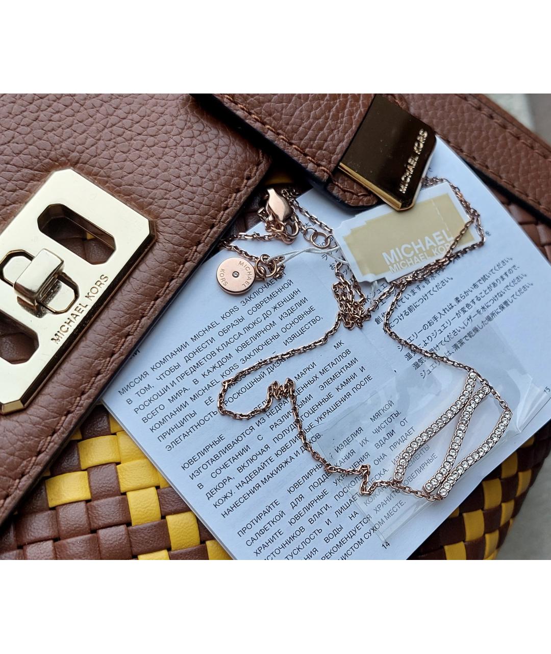 MICHAEL KORS Золотое металлическое колье, фото 4
