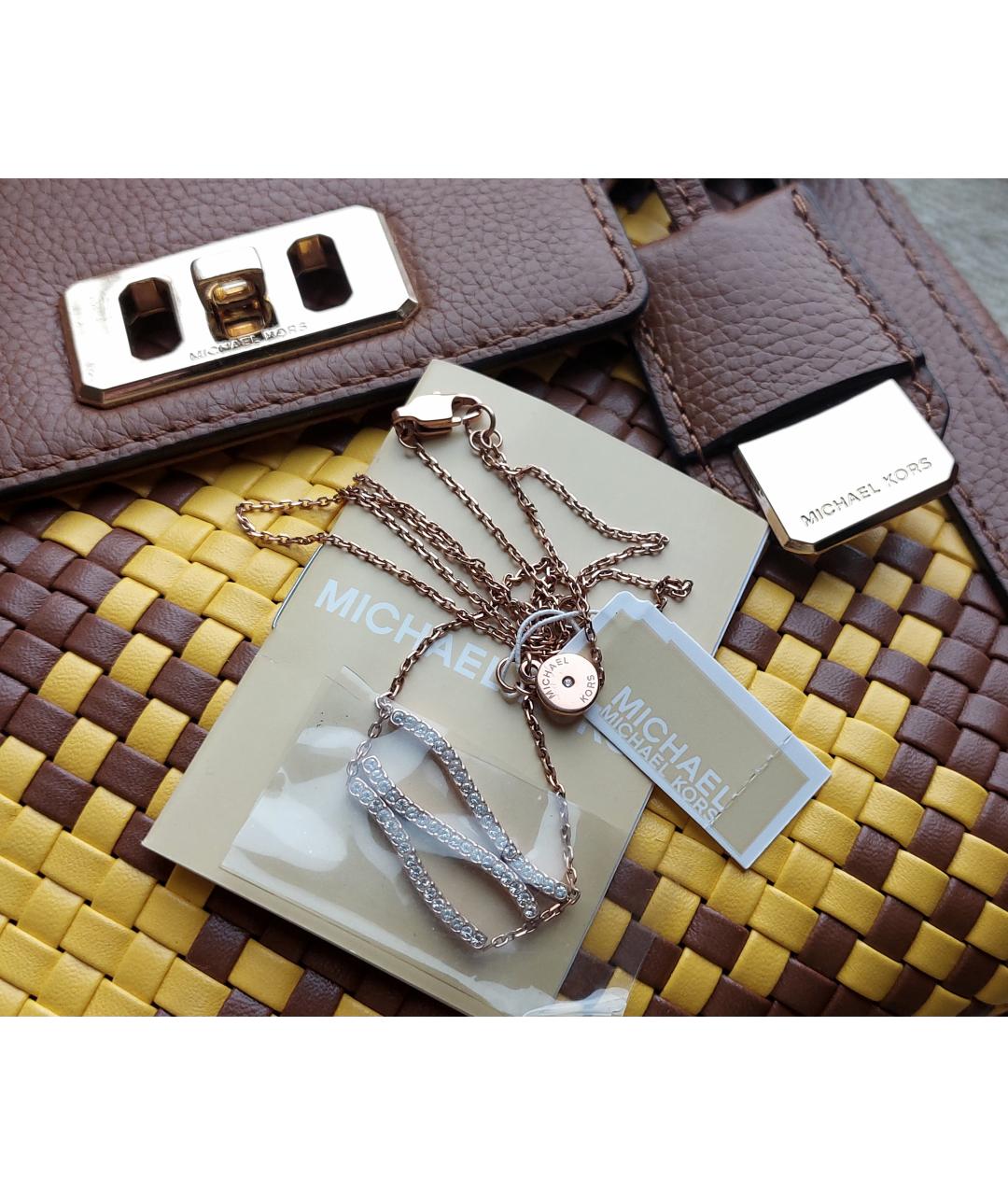 MICHAEL KORS Золотое металлическое колье, фото 6
