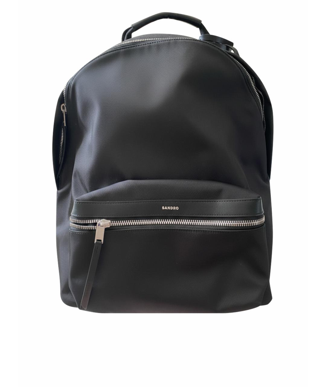 SANDRO Черный тканевый рюкзак, фото 1
