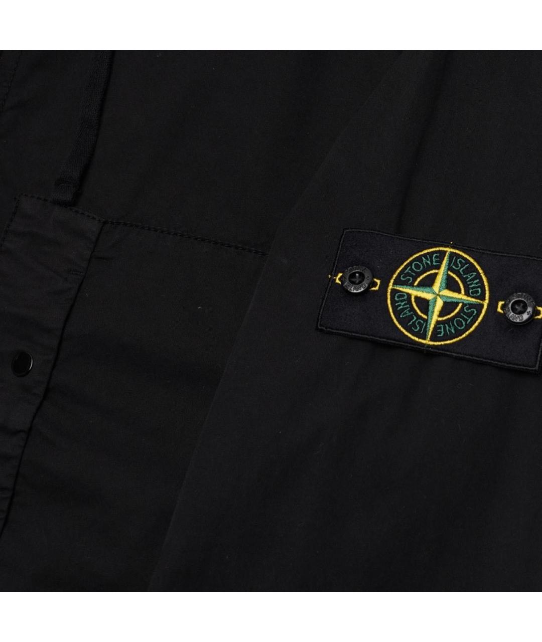 STONE ISLAND Черная хлопко-эластановая куртка, фото 3