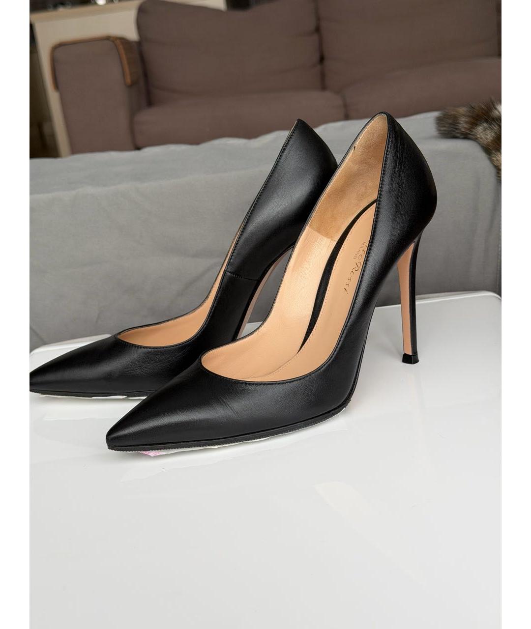 GIANVITO ROSSI Черные кожаные туфли, фото 7