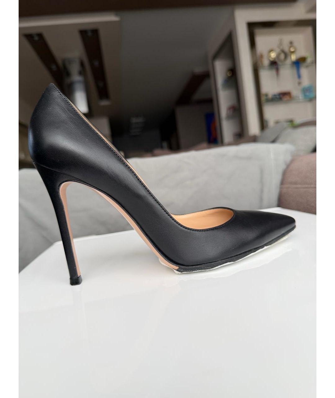 GIANVITO ROSSI Черные кожаные туфли, фото 8