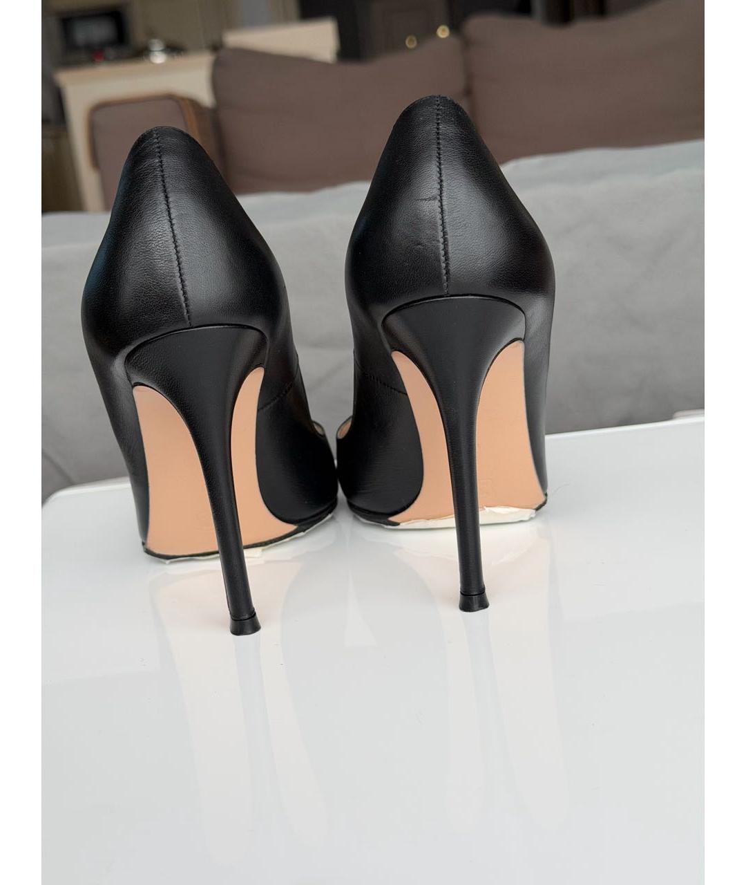 GIANVITO ROSSI Черные кожаные туфли, фото 4