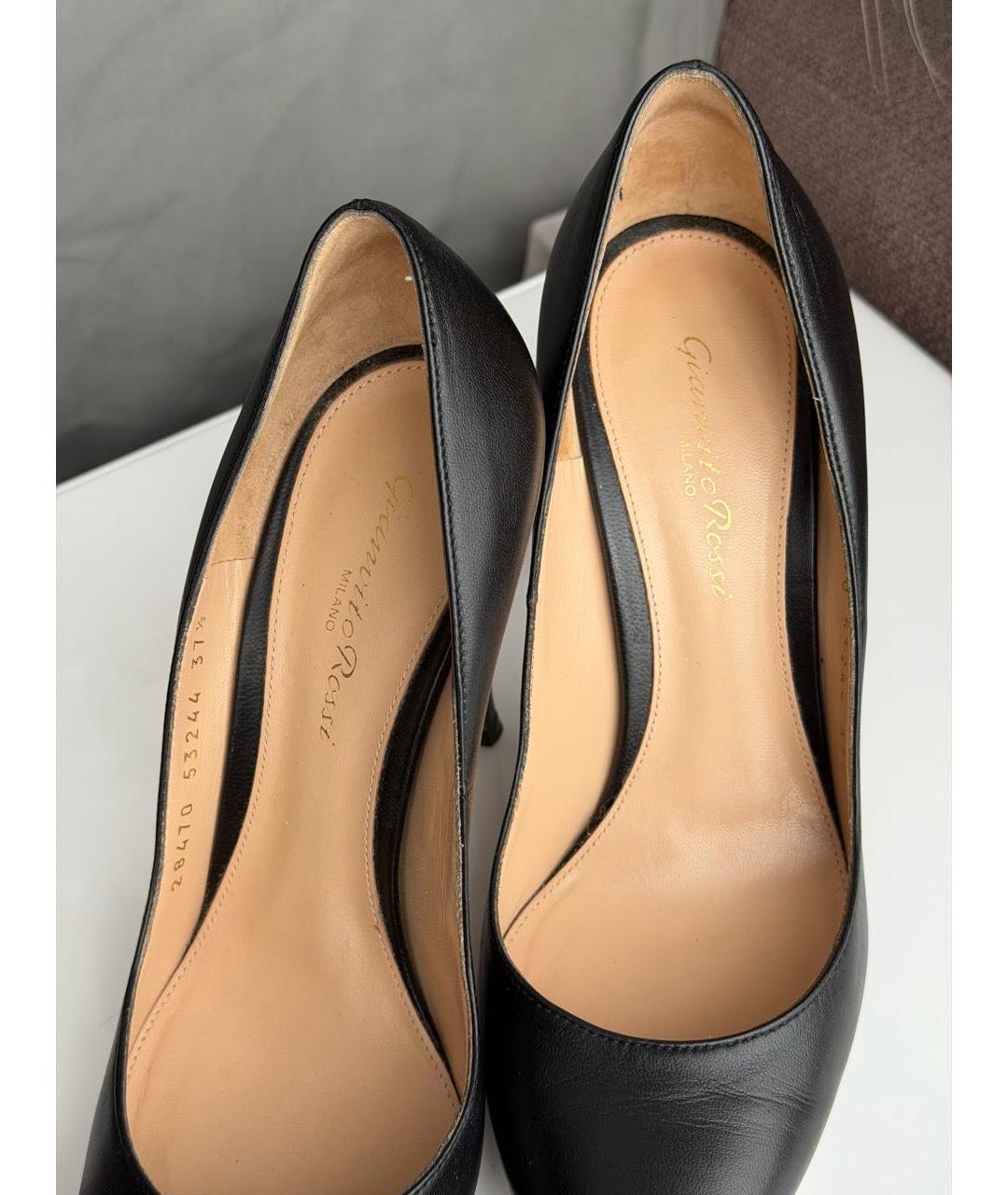 GIANVITO ROSSI Черные кожаные туфли, фото 6