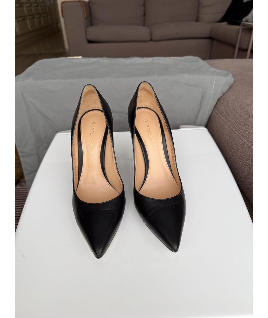 GIANVITO ROSSI Черные кожаные туфли, фото 2