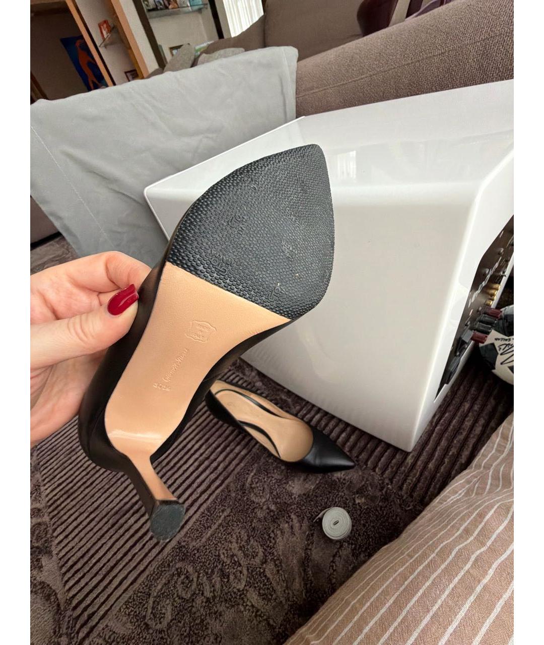 GIANVITO ROSSI Черные кожаные туфли, фото 5