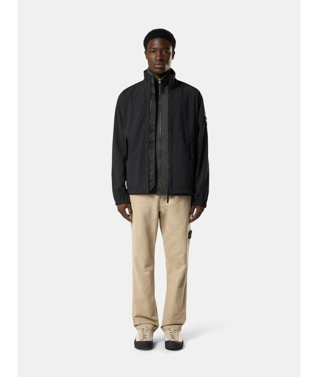 STONE ISLAND Черная полиэстеровая куртка, фото 3