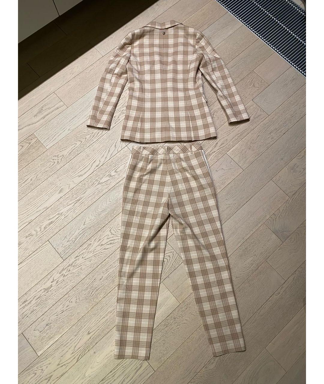 TWIN-SET Бежевый шерстяной костюм с брюками, фото 6