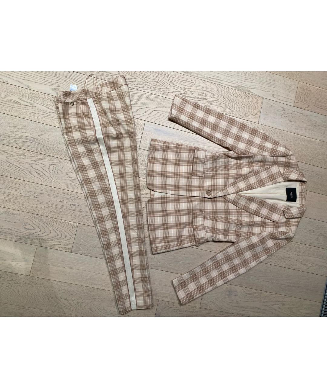 TWIN-SET Бежевый шерстяной костюм с брюками, фото 8