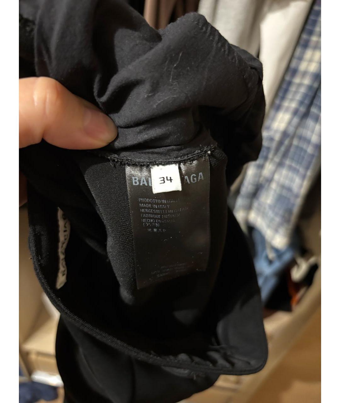 BALENCIAGA Черные хлопковые брюки узкие, фото 3