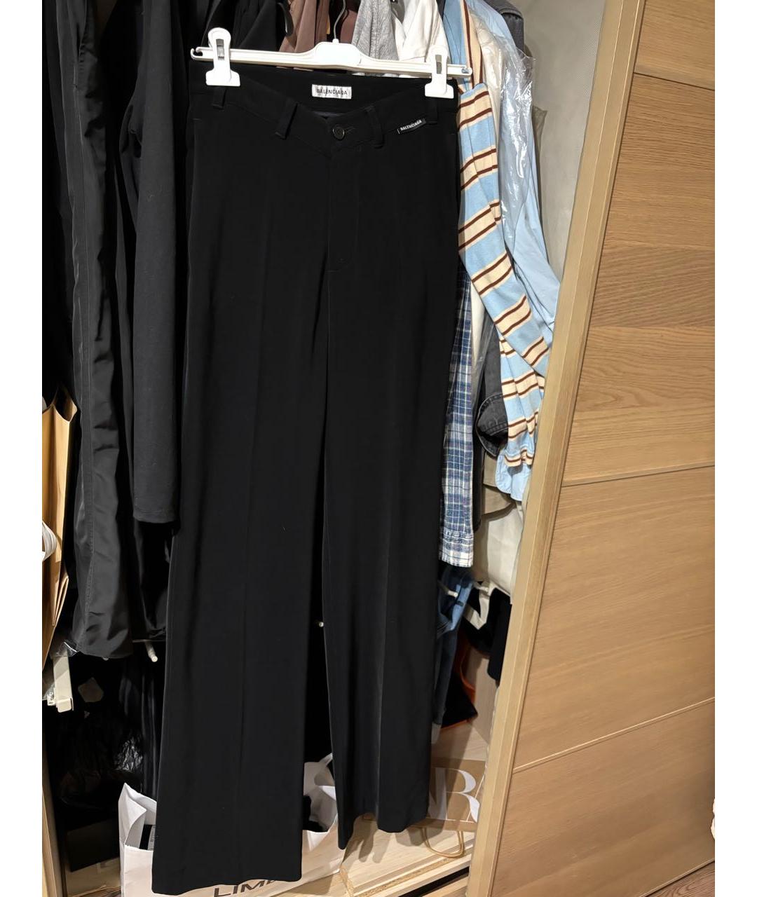 BALENCIAGA Черные хлопковые брюки узкие, фото 7