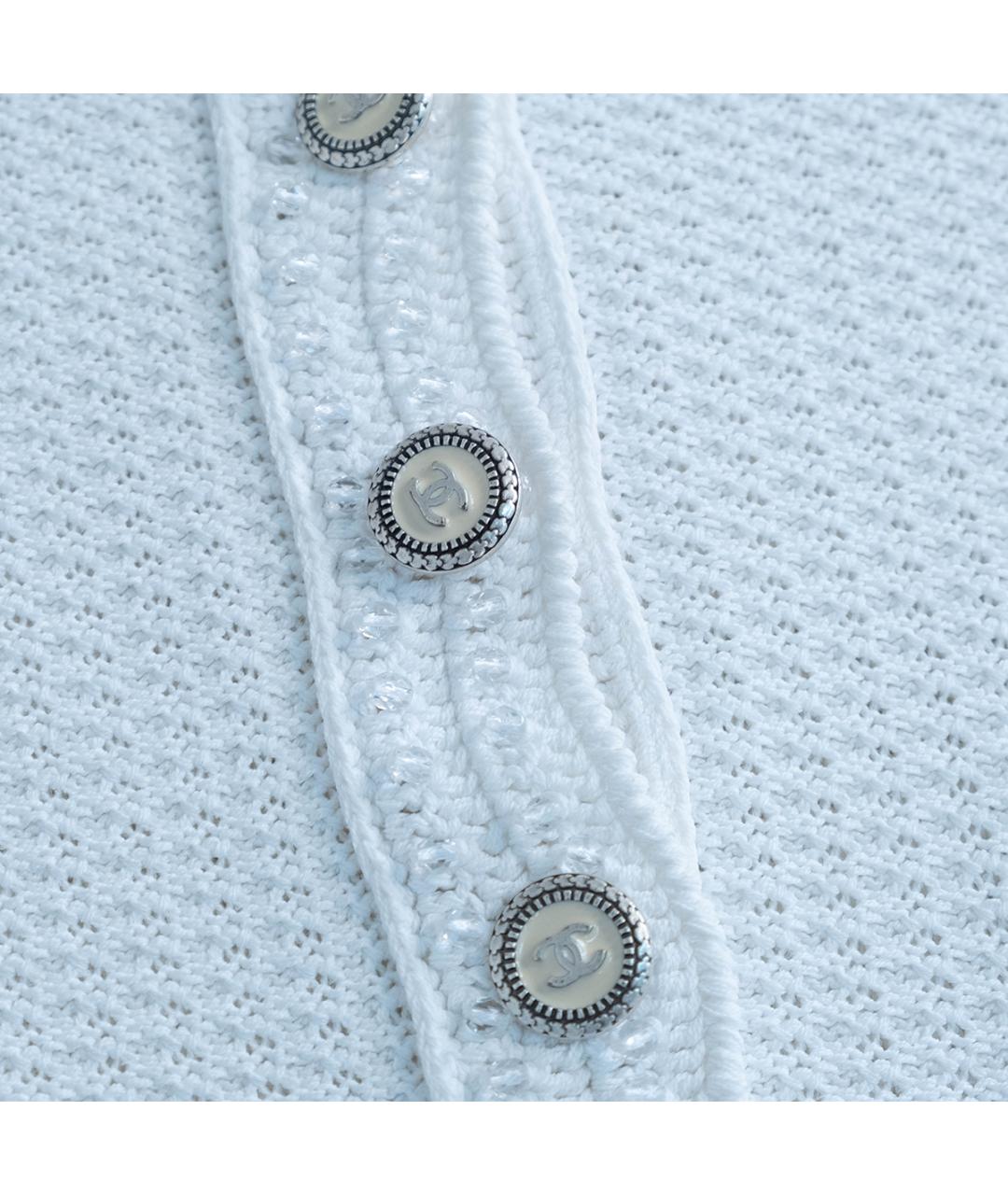 CHANEL Белое хлопковое платье, фото 4