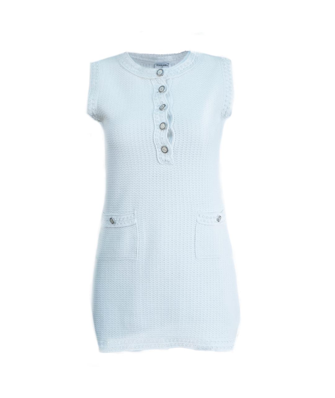 CHANEL Белое хлопковое платье, фото 7