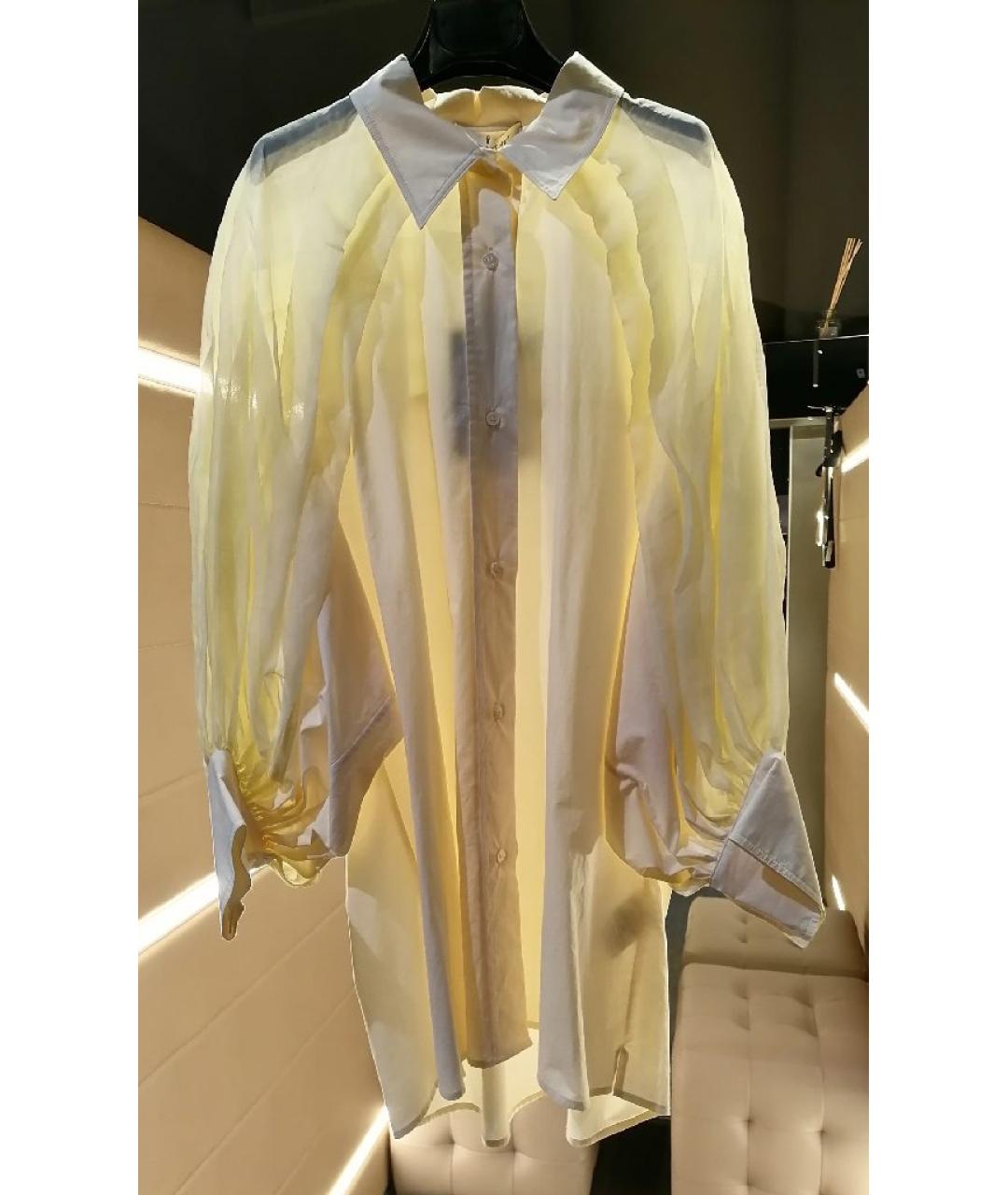 GENTRY PORTOFINO Бежевая хлопковая блузы, фото 6