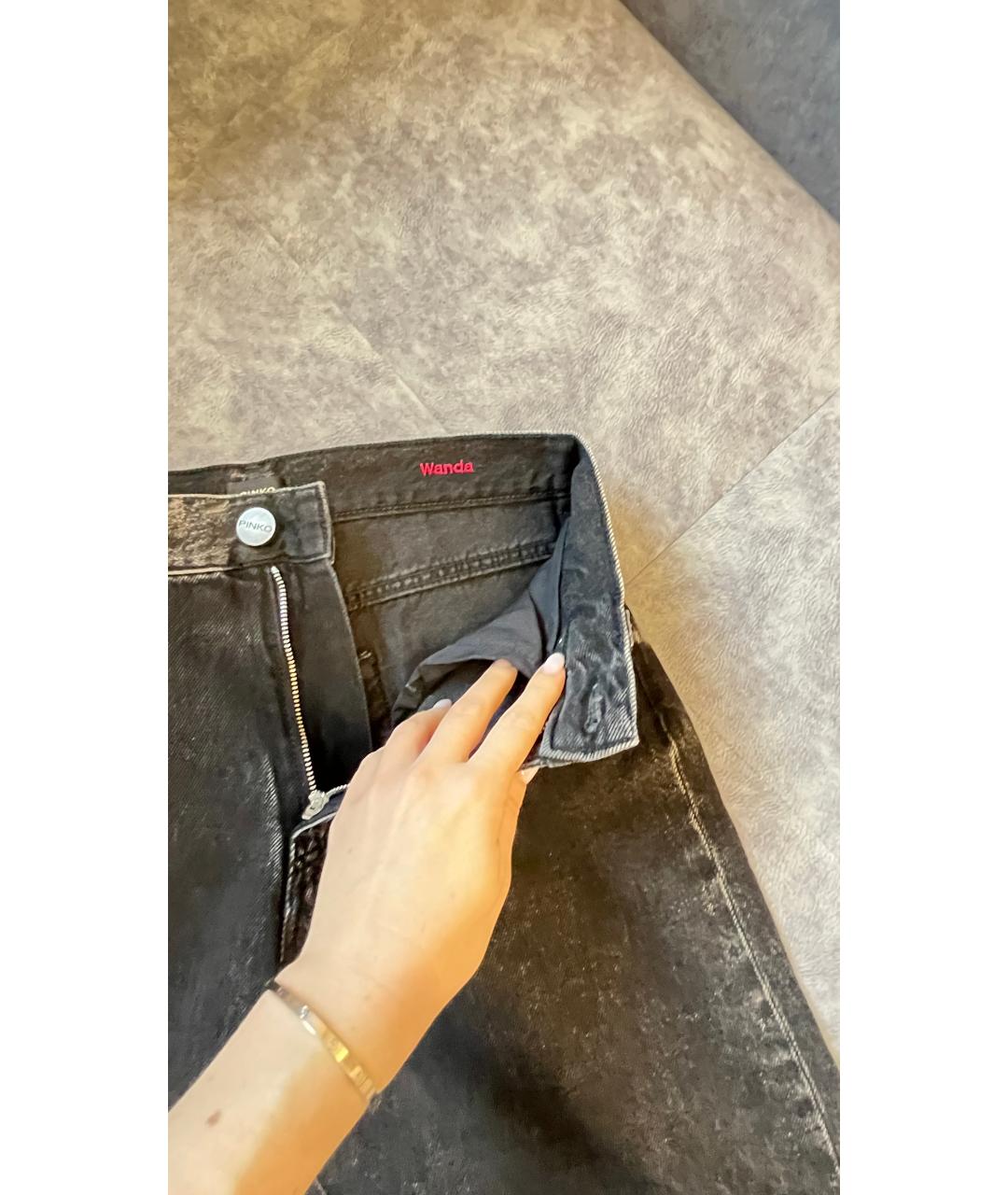 PINKO Серые хлопковые джинсы клеш, фото 4