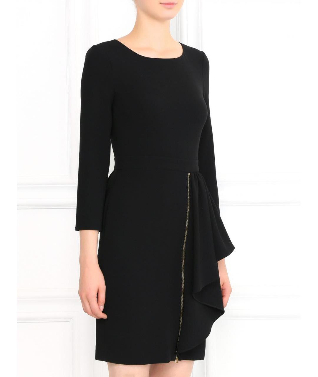 BOUTIQUE MOSCHINO Синее ацетатное платье, фото 8