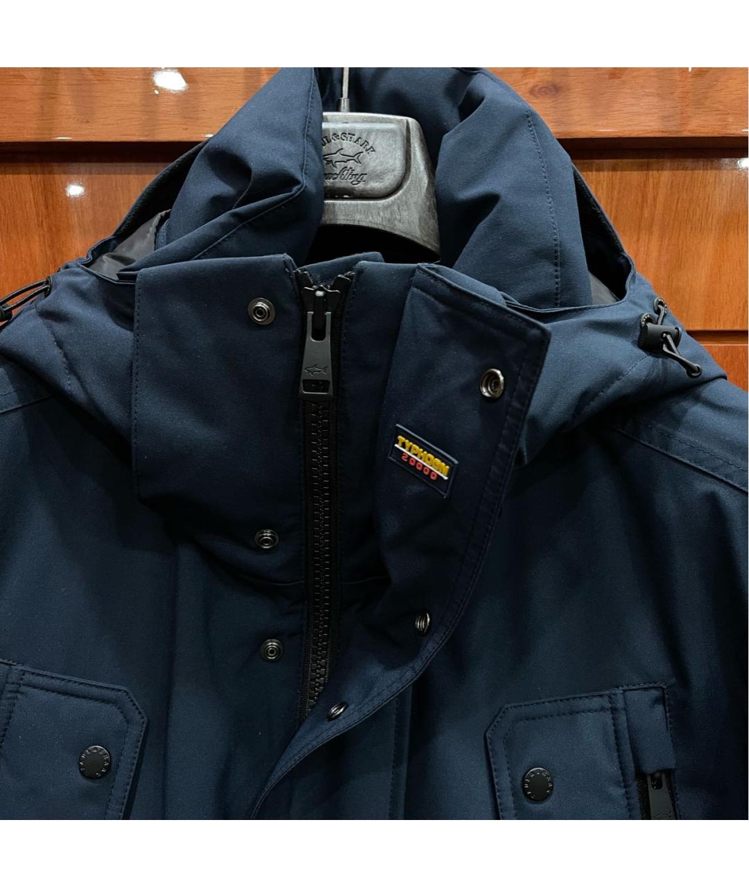 PAUL & SHARK Темно-синий полиэстеровый пуховик, фото 4