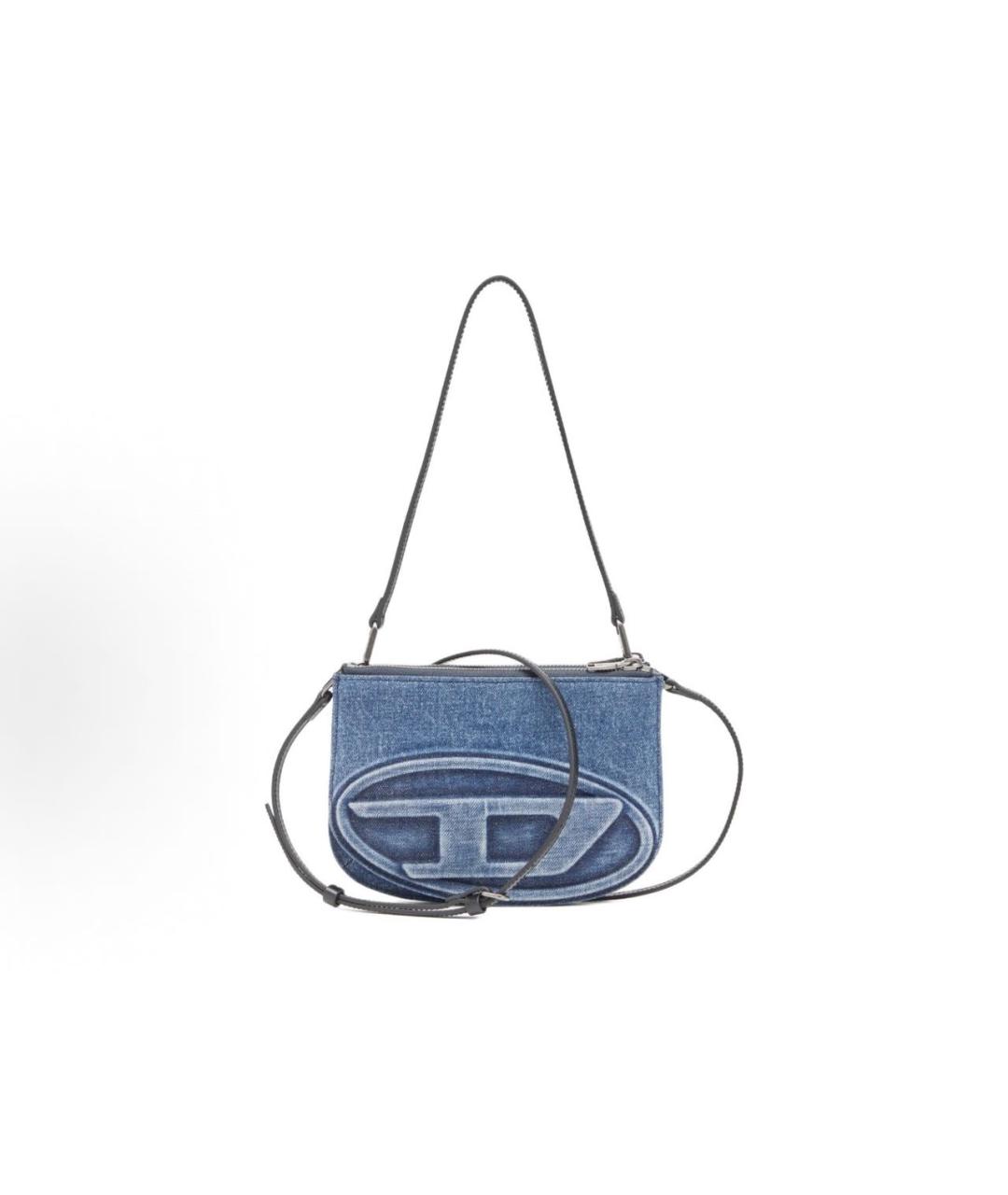 DIESEL Синяя хлопковая сумка через плечо, фото 6