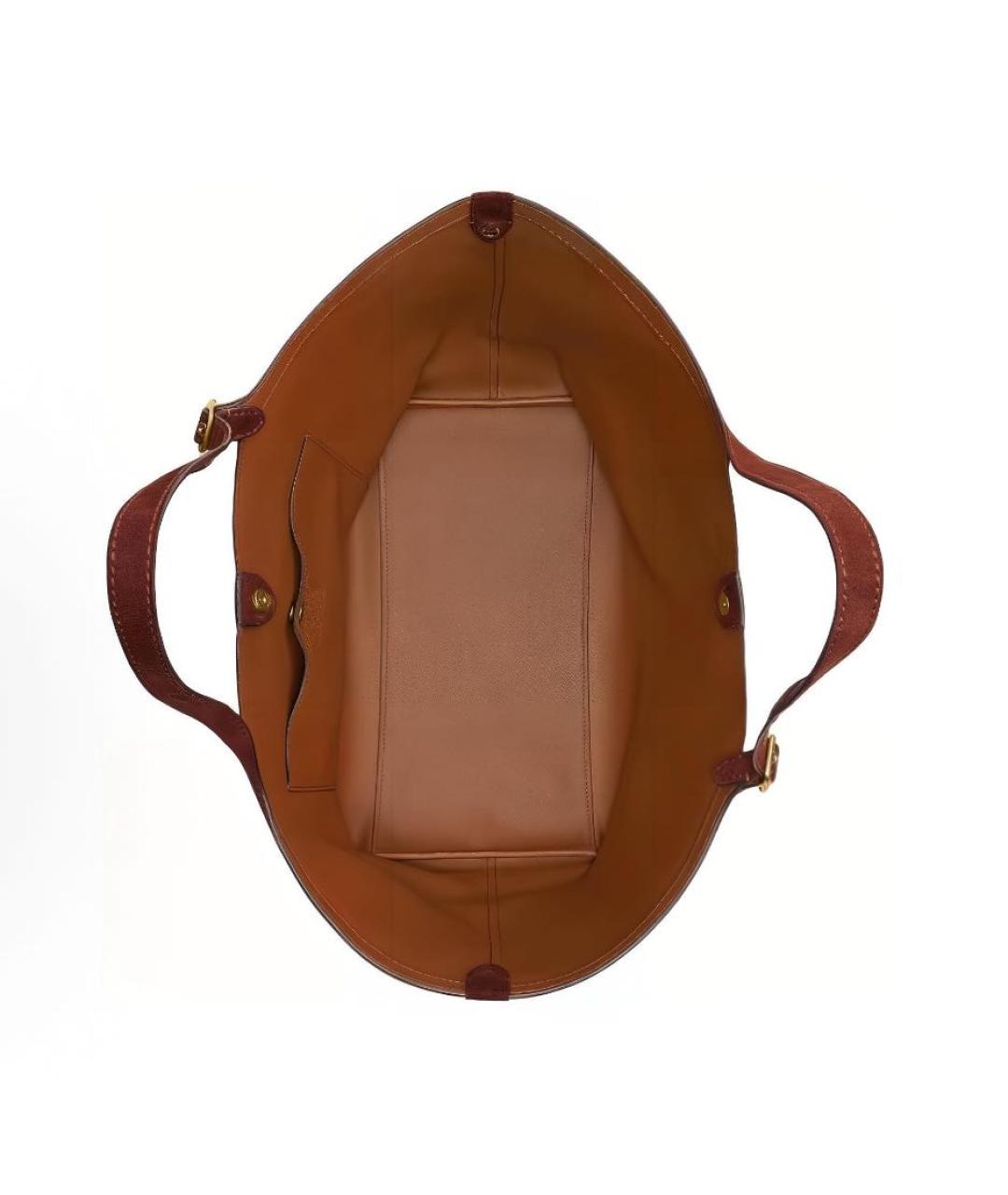 COACH Коричневая замшевая сумка тоут, фото 4