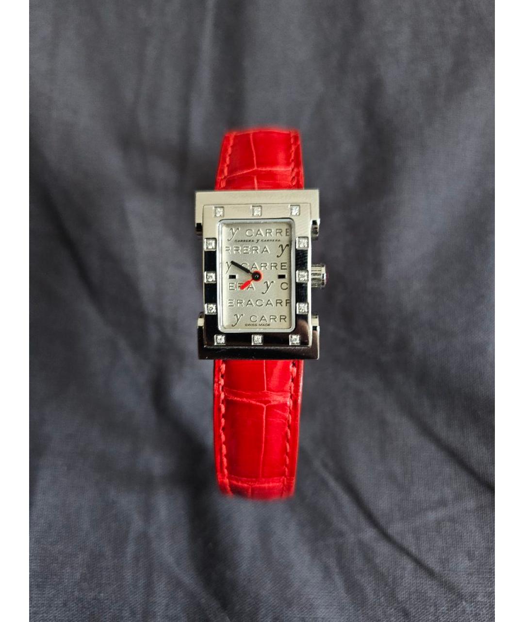 CARRERA Y CARRERA Красные металлические часы, фото 7