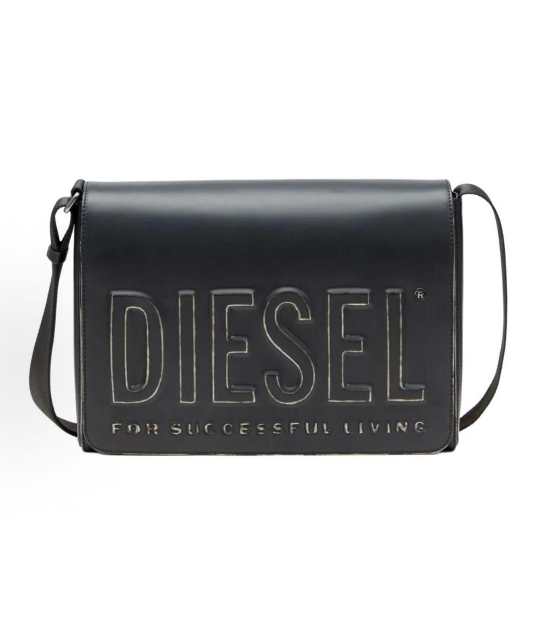 DIESEL Черная тканевая сумка через плечо, фото 6