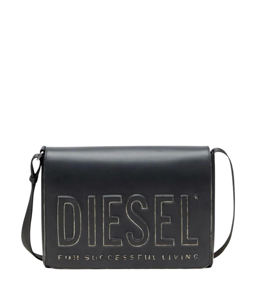 DIESEL Черная тканевая сумка через плечо, фото 1