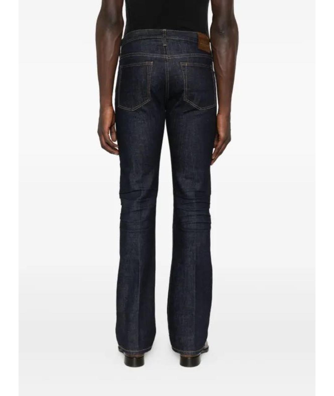 TOM FORD Темно-синие хлопко-эластановые прямые джинсы, фото 2