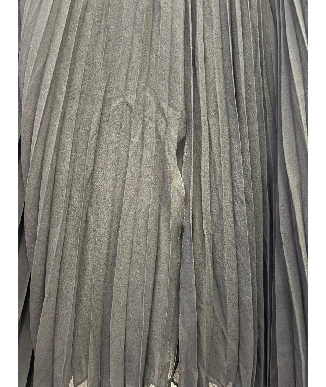 ROBERTO CAVALLI Черная шелковая юбка миди, фото 4