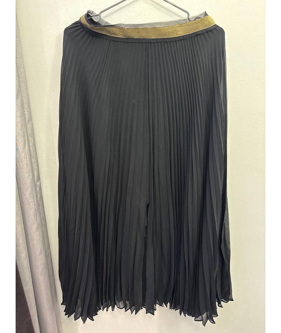 ROBERTO CAVALLI Черная шелковая юбка миди, фото 6