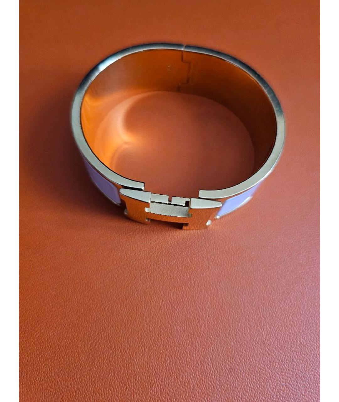 HERMES Белый металлический браслет, фото 3