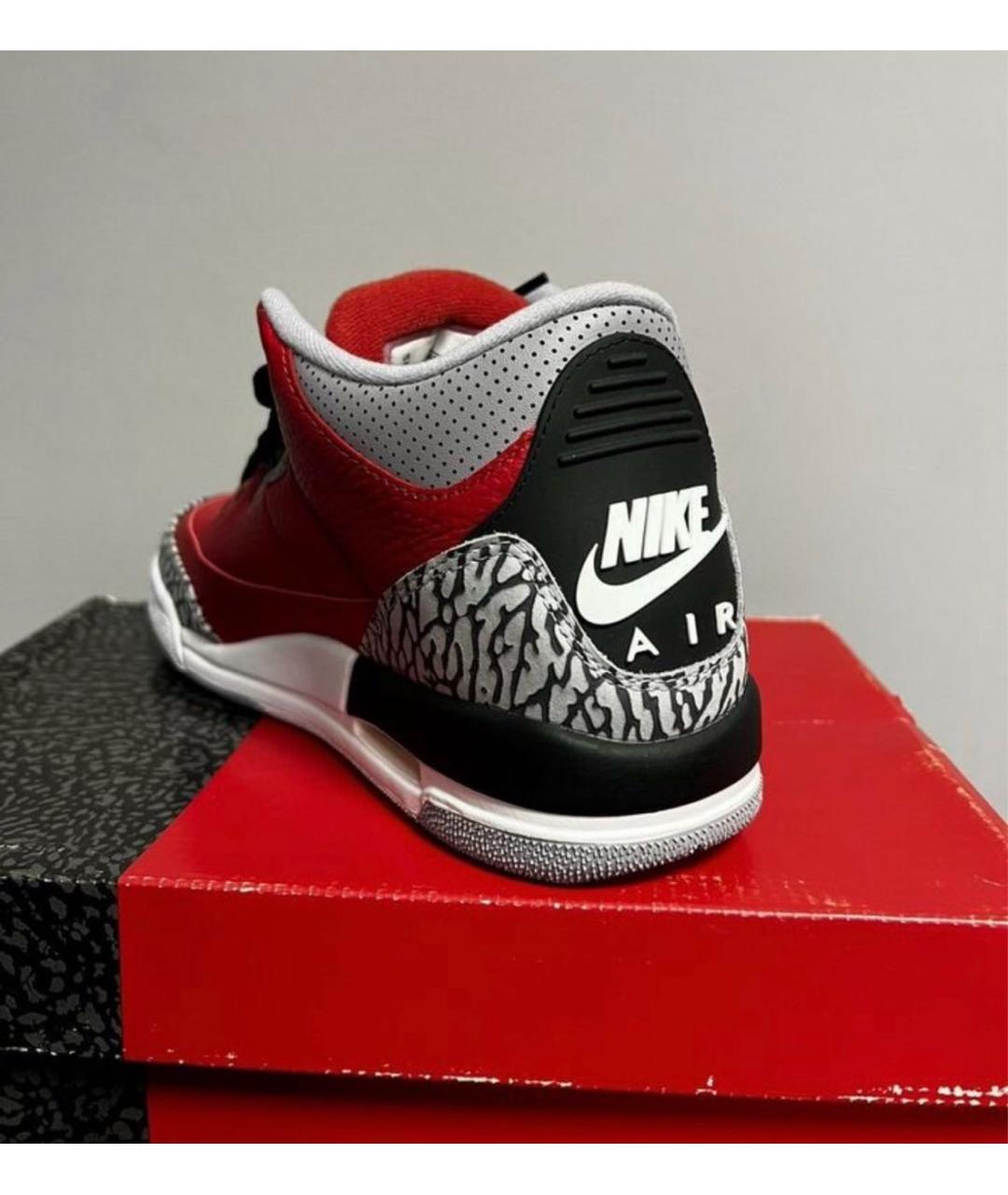 JORDAN Красные кроссовки из искусственной кожи, фото 5