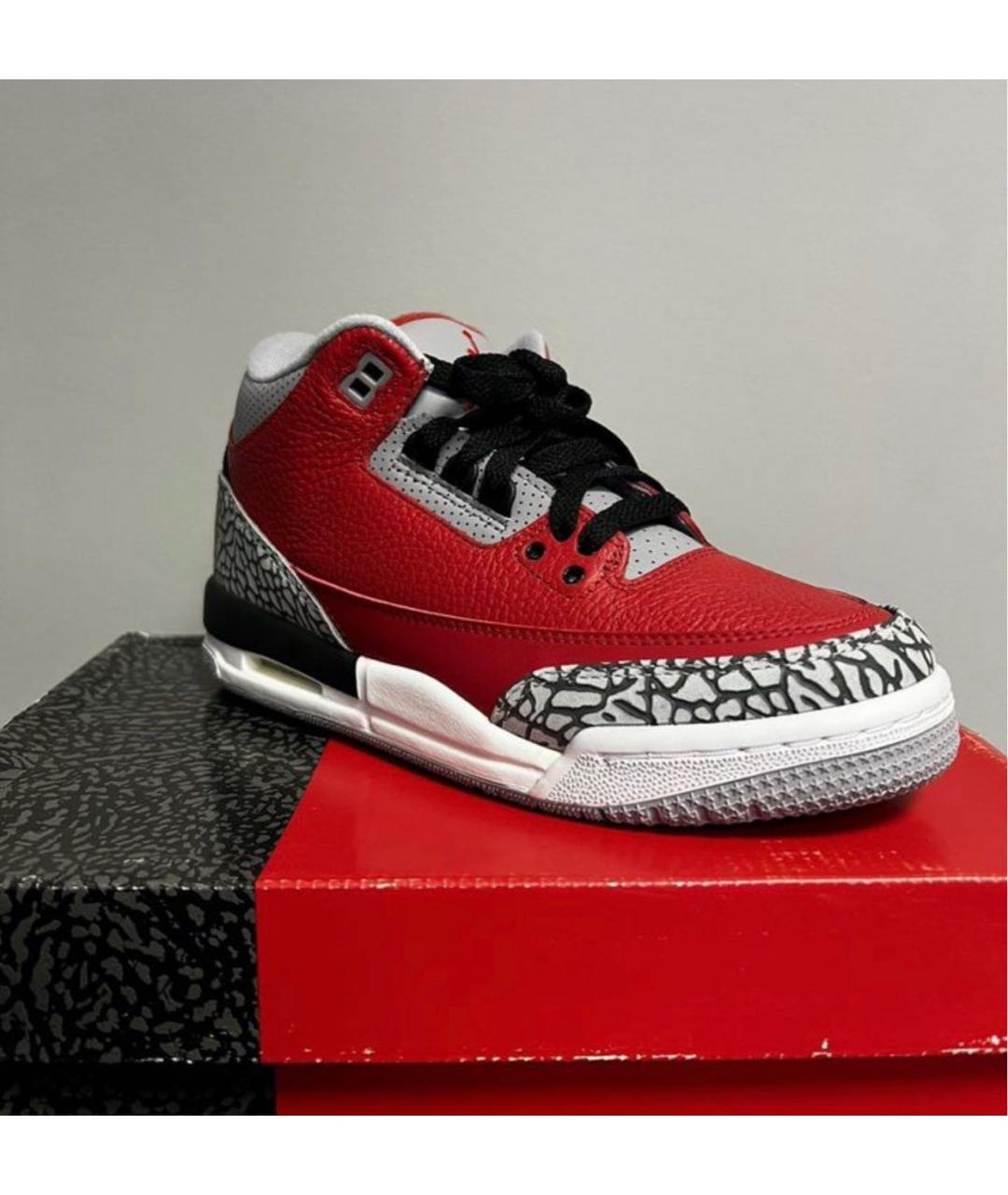 JORDAN Красные кроссовки из искусственной кожи, фото 3
