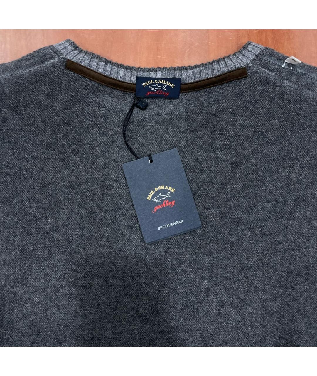 PAUL & SHARK Серый шерстяной джемпер / свитер, фото 3