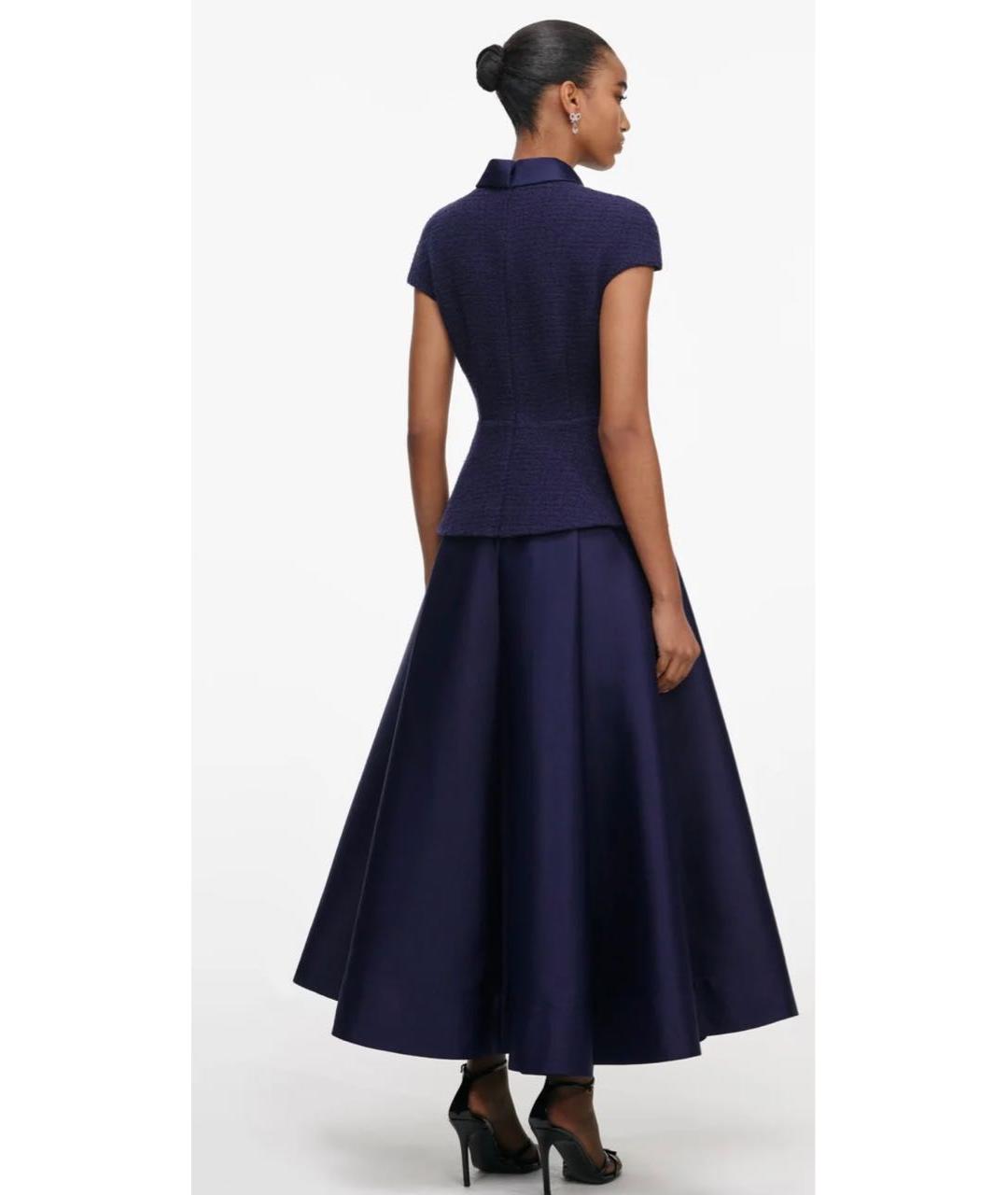 SELF-PORTRAIT Синее полиамидовое коктейльное платье, фото 3