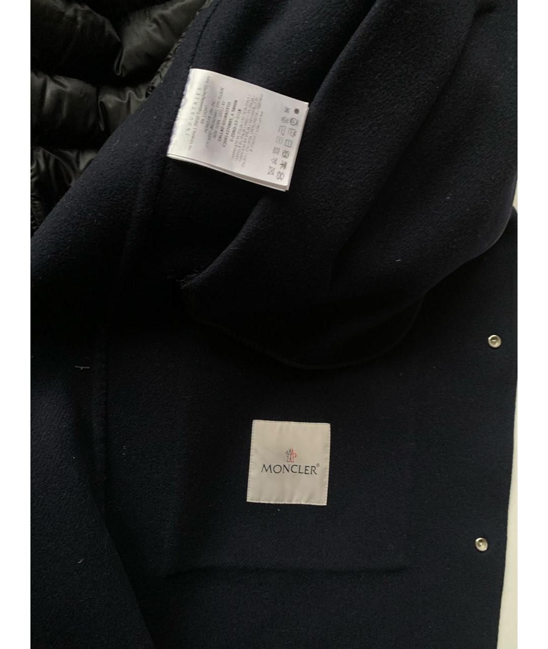 MONCLER Темно-синее кашемировое пальто, фото 3