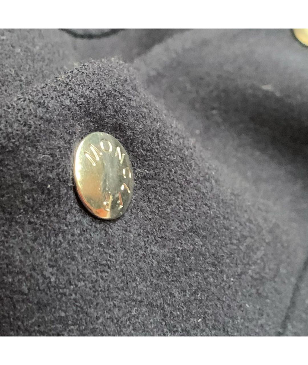 MONCLER Темно-синее кашемировое пальто, фото 4