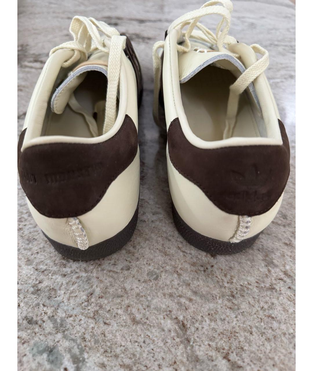 ADIDAS Бежевые кожаные низкие кроссовки / кеды, фото 4